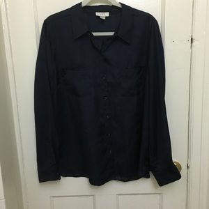 Navy Blue LOFT Button Down (XL)
